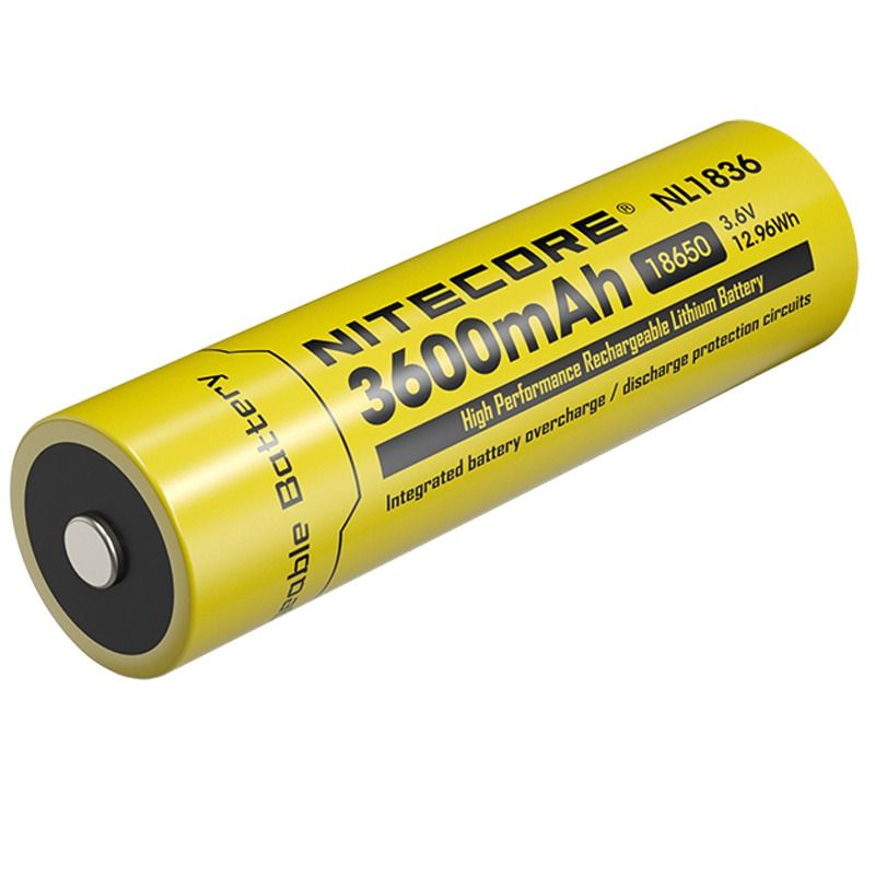 Nitecore 18650 NL1836 3600mAh Batería Recargable Li-ion | Alta Capacidad, 3.6V para Linternas