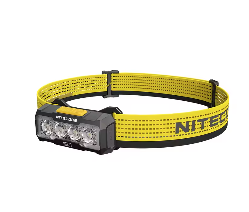 Linterna Frontal Recargable LED 600 Lúmenes NITECORE NU27 con Tecnología MCT Ideal para Aventuras al Aire Libre