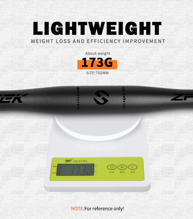 Manillar de bicicleta TOSEEK ZF-ONE MTB completo en fibra de carbono 31.8mm negro mate opción 580 a 760mm