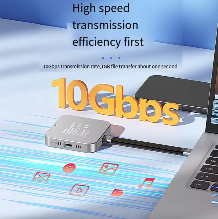 Blueendless M. 2 estaciones de acoplamiento magnéticas, caja de unidad de estado sólido NVMe, convertidor de laptop de carga rápida HDMI de alta definición tipo-c3.2
