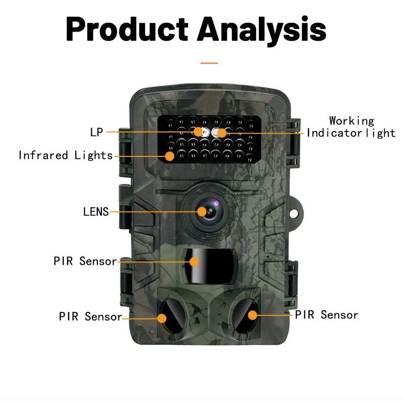 Cámara de rastreo PR700 con visión nocturna infrarroja y detección de movimiento para monitoreo confiable