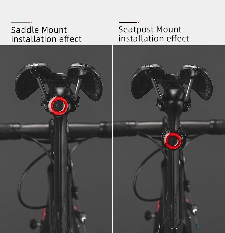 ROCKBROS Q3 Luz Trasera de Bicicleta con Sensor de Freno Inteligente IPX6 Impermeable para Seguridad en MTB y Ciclismo de Ruta