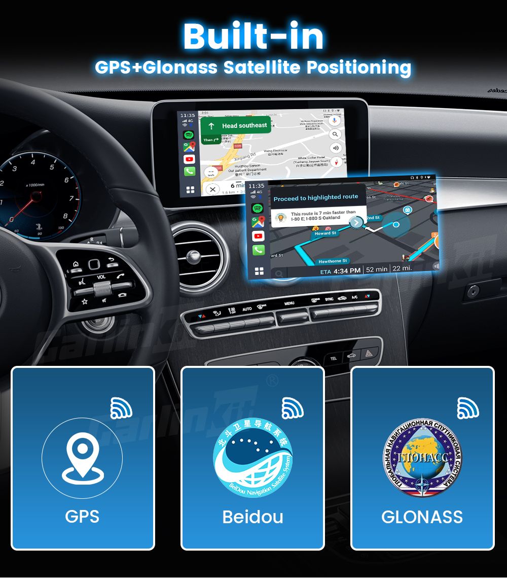 CarlinKit CarPlay Ai Box QCM6125 Android 13 Multitarea fluida con transmisión de CarPlay instalada de fábrica
