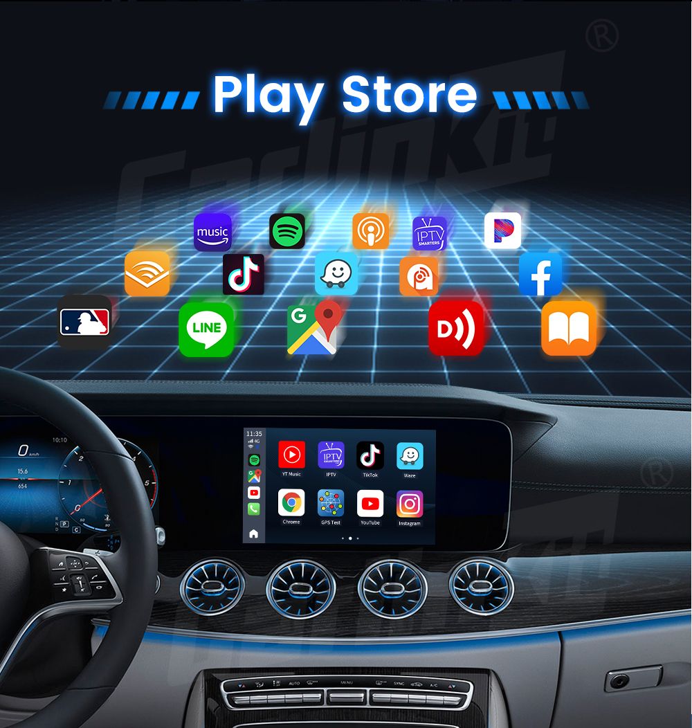CarlinKit CarPlay Ai Box QCM6125 Android 13 Multitarea fluida con transmisión de CarPlay instalada de fábrica
