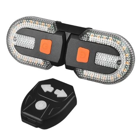 Luz trasera recargable por USB con señal de giro para bicicleta, lámpara LED, accesorio de seguridad para la visibilidad del ciclista