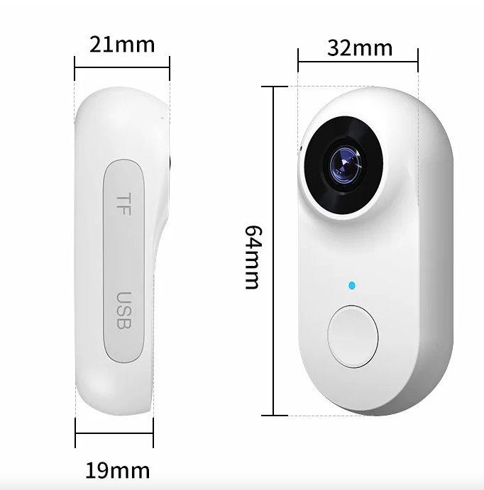 Cámara de pulgar WiFi HD Grabador deportivo Cámara deportiva Videograbadora para moto Cámara para mascotas