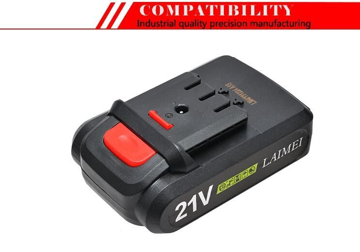 Batería de litio de 21V para taladro eléctrico y destornillador inalámbrico, versátil Li-ion para bricolaje, carga rápida y confiable.