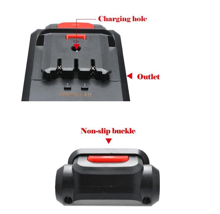 Batería de litio de 21V para taladro eléctrico y destornillador inalámbrico, versátil Li-ion para bricolaje, carga rápida y confiable.