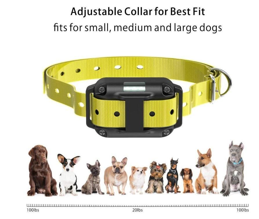 Collar de adiestramiento para perros eléctrico impermeable recargable de 800 m con control remoto para mascotas, pantalla LCD y modos ajustables