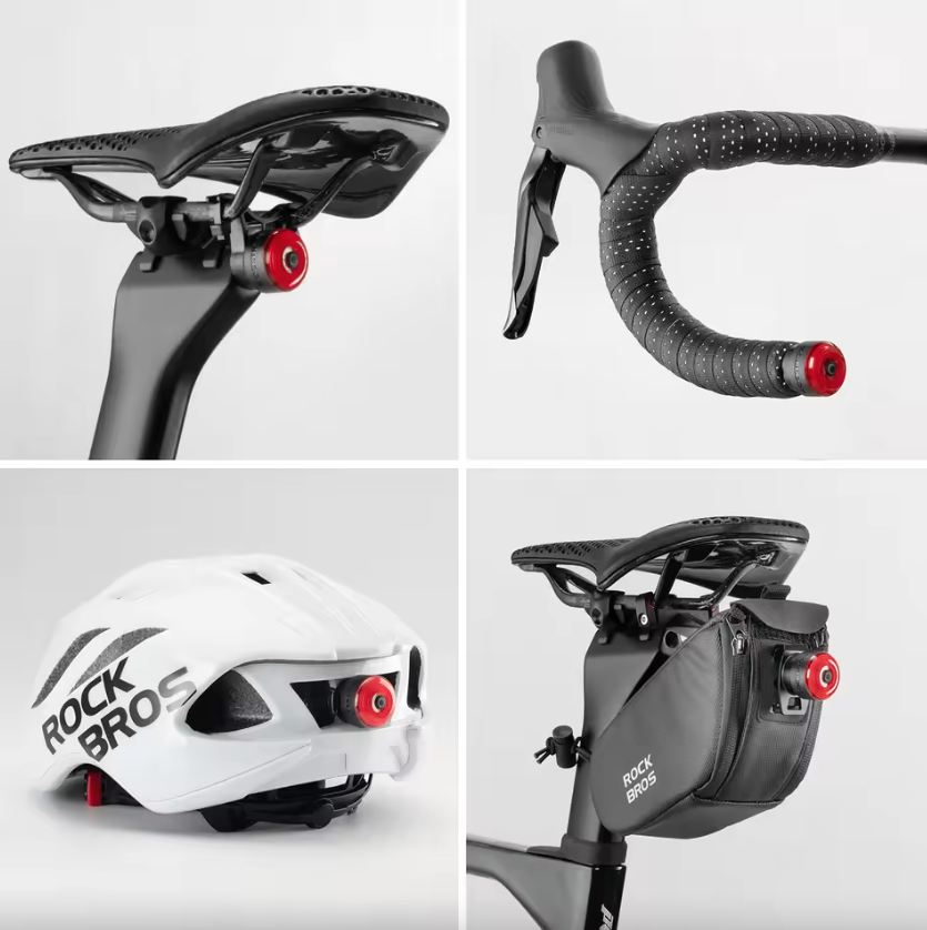 ROCKBROS R0 Luz Tapón Manillar Tipo-C | Luz Trasera MTB Carretera | Seguridad y Visibilidad Ciclismo