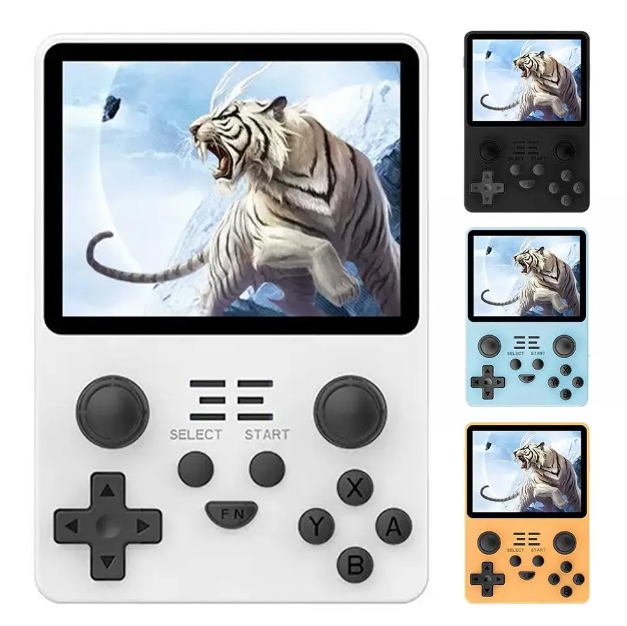 POWKIDDY RGB20S consola de juegos retro portátil con pantalla IPS 3.5’’ emuladores N64 PS1 juegos nostálgicos