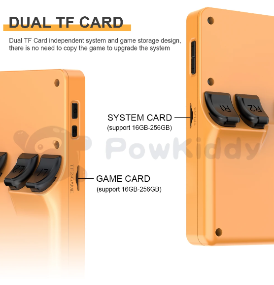 POWKIDDY RGB20S consola de juegos retro portátil con pantalla IPS 3.5’’ emuladores N64 PS1 juegos nostálgicos