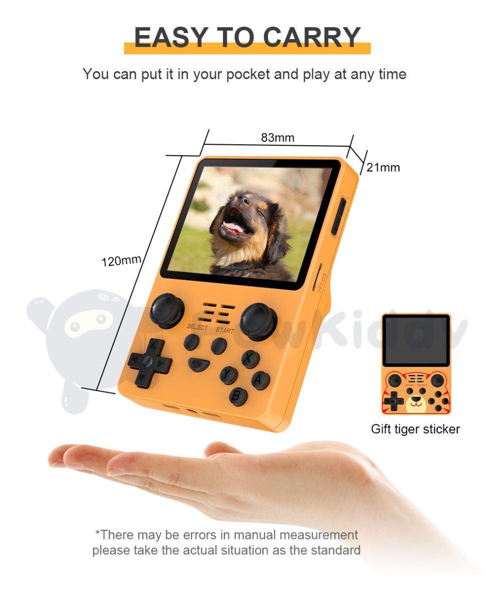 POWKIDDY RGB20S Consola Portátil 3.5 Pulgadas Pantalla HD Dispositivo de Juegos Retro para Niños Entusiastas del Retro Regalos