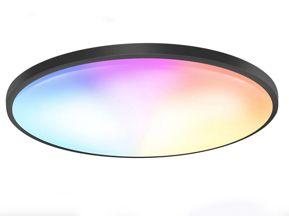Lámpara de techo inteligente Tuya Zigbee de 24W RGBCW con iluminación dinámica para el hogar, compatible con Alexa y eficiente energéticamente.