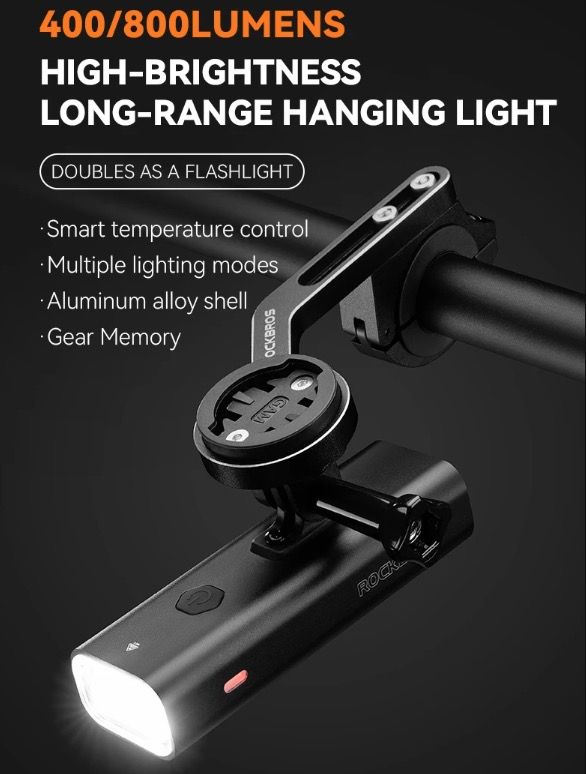 Luz delantera ROCKBROS RHL-1000LUMEN impermeable tipo C ciclismo nocturno LED 1000 lúmenes alta visibilidad