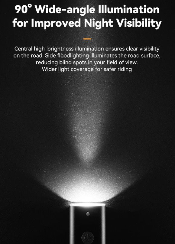Luz delantera ROCKBROS RHL-1000LUMEN impermeable tipo C ciclismo nocturno LED 1000 lúmenes alta visibilidad