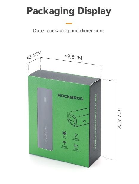 Luz delantera ROCKBROS RHL-1000LUMEN impermeable tipo C ciclismo nocturno LED 1000 lúmenes alta visibilidad