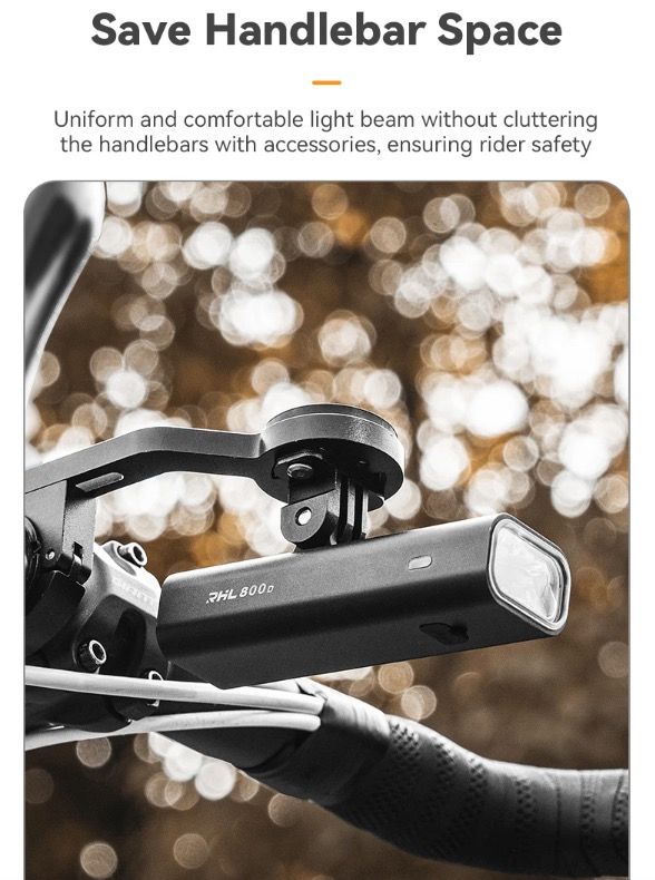 Luz delantera ROCKBROS RHL-1000LUMEN impermeable tipo C ciclismo nocturno LED 1000 lúmenes alta visibilidad