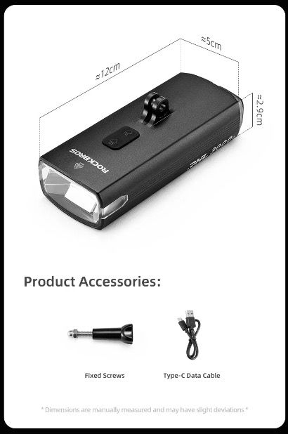 ROCKBROS RHL3000 luz de bicicleta LED 3000 lúmenes 10000mAH impermeable para MTB y ciclismo de carretera