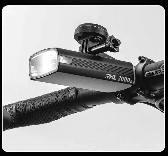 ROCKBROS RHL3000 luz de bicicleta LED 3000 lúmenes 10000mAH impermeable para MTB y ciclismo de carretera