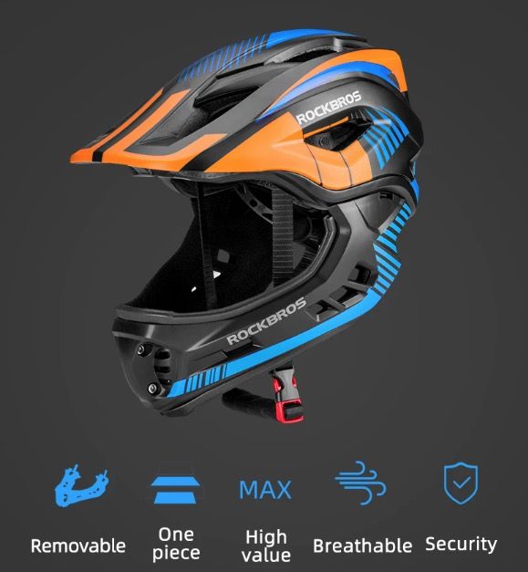 ROCKBROS Casco de Ciclismo Infantil Desmontable Ligero con Ventilación Transpirable Seguridad y Comodidad