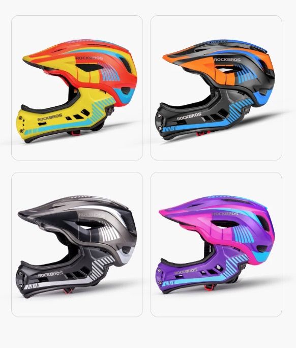 ROCKBROS Casco de Ciclismo Infantil Desmontable Ligero con Ventilación Transpirable Seguridad y Comodidad