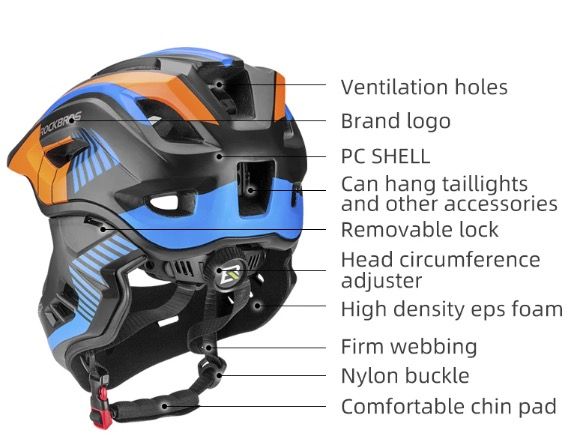 ROCKBROS Casco de Ciclismo Infantil Desmontable Ligero con Ventilación Transpirable Seguridad y Comodidad