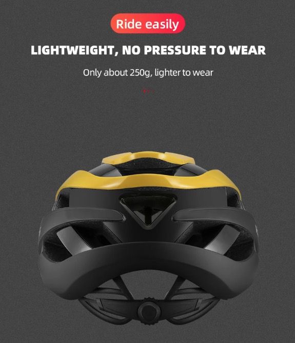 ROCKBROS Casco de bicicleta ultraligero Casco de ciclismo con tecnología anti-sudor Resistente a impactos para deportes al aire libre