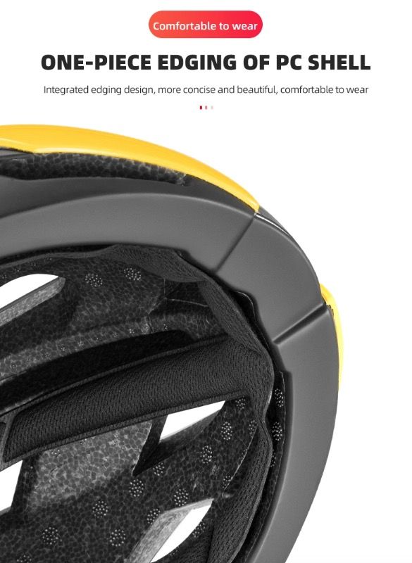 ROCKBROS Casco de bicicleta ultraligero Casco de ciclismo con tecnología anti-sudor Resistente a impactos para deportes al aire libre