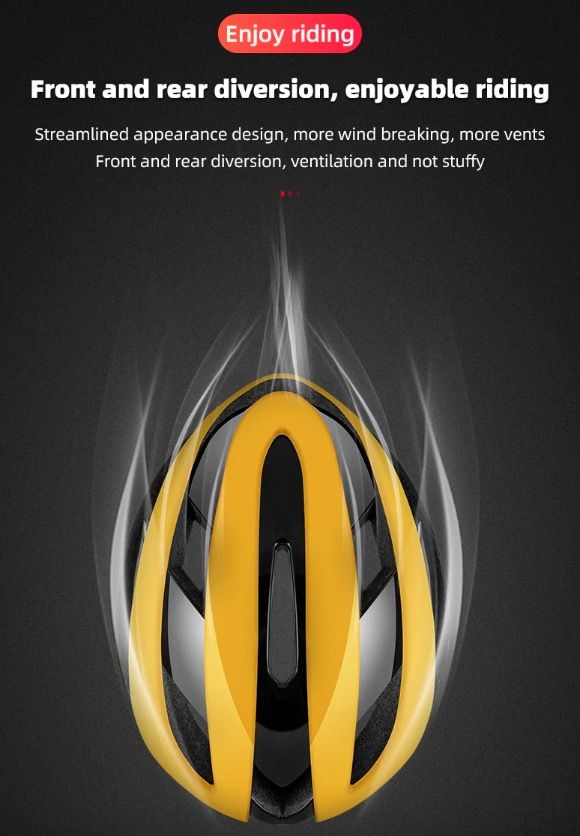 ROCKBROS Casco de bicicleta ultraligero Casco de ciclismo con tecnología anti-sudor Resistente a impactos para deportes al aire libre