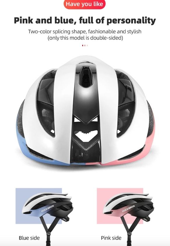 ROCKBROS Casco de bicicleta ultraligero Casco de ciclismo con tecnología anti-sudor Resistente a impactos para deportes al aire libre