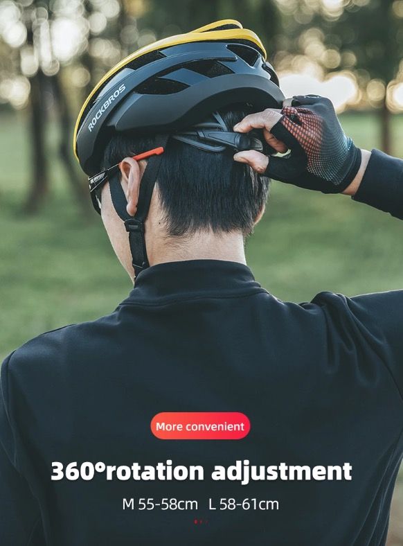 ROCKBROS Casco de bicicleta ultraligero Casco de ciclismo con tecnología anti-sudor Resistente a impactos para deportes al aire libre