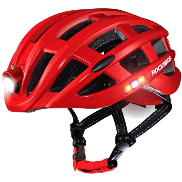 Casco ligero para ciclismo ROCKBROS, casco ultraligero con iluminación de seguridad integrada y carga USB para mayor comodidad