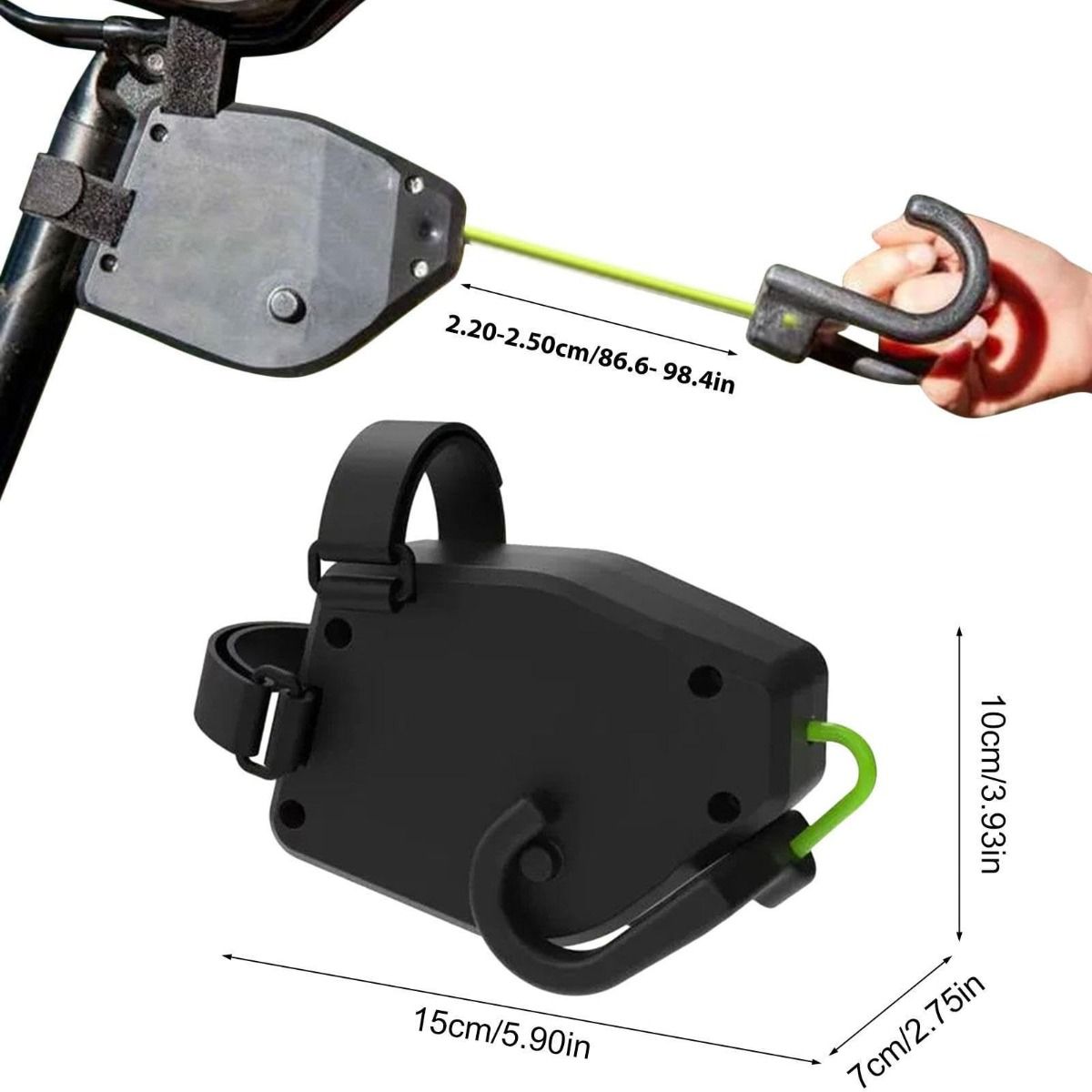 Cuerda de remolque para bicicleta flexible retráctil, tractor de bicicleta para niños, ciclismo de montaña, aventuras familiares, fácil instalación