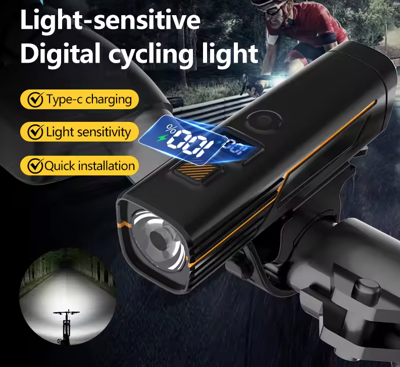 B9 Luz Delantera para Bicicleta con Carga Tipo C, Faro para Bicicleta de Montaña y Carretera, Accesorios para Ciclismo al Aire Libre
