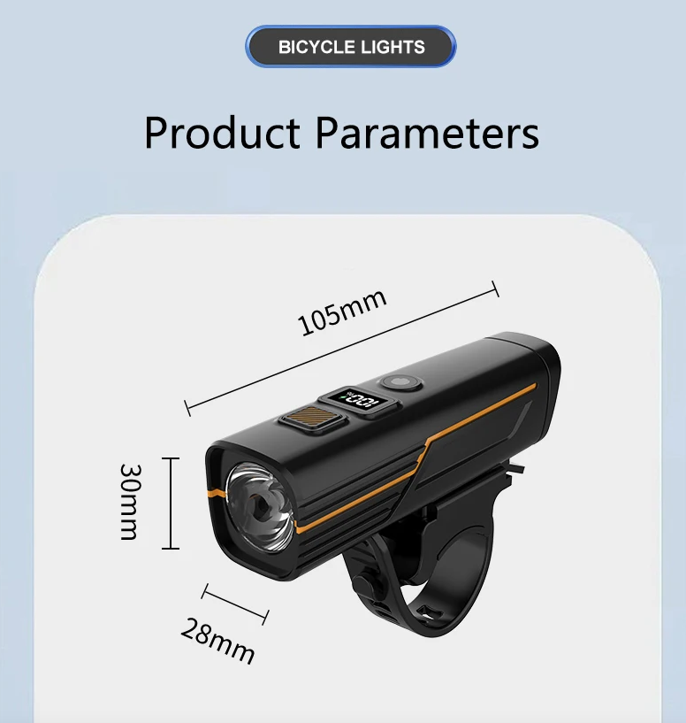 B9 Luz Delantera para Bicicleta con Carga Tipo C, Faro para Bicicleta de Montaña y Carretera, Accesorios para Ciclismo al Aire Libre