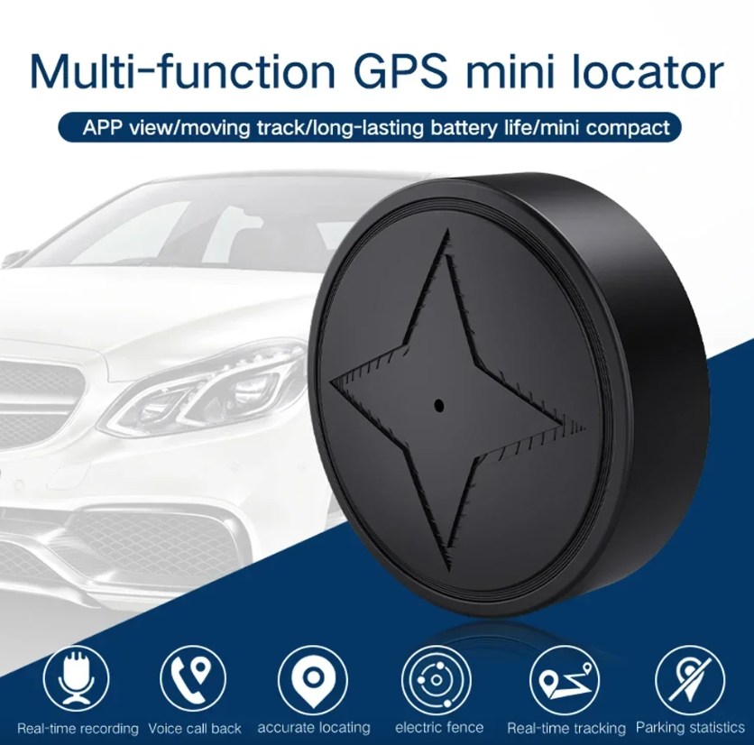Mini Rastreador GPS con Montaje Magnético Fuerte para Coche, Motocicleta, Camión - Localizador de Seguimiento en Tiempo Real para Vehículo - Rastreador GPS Antipérdida