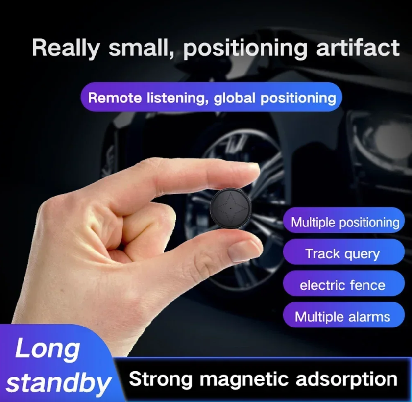 Mini Rastreador GPS con Montaje Magnético Fuerte para Coche, Motocicleta, Camión - Localizador de Seguimiento en Tiempo Real para Vehículo - Rastreador GPS Antipérdida