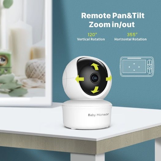 Monitor de bebé 5 pulgadas SM650 pantalla LCD grande visión nocturna seguridad inalámbrica cuidado infantil
