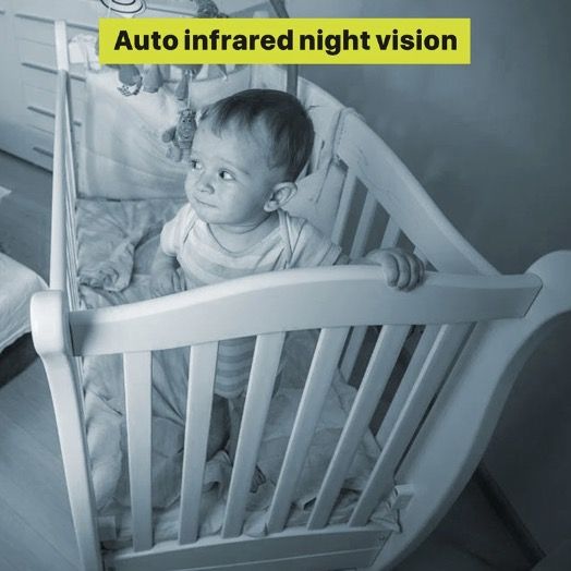Monitor de bebé 5 pulgadas SM650 pantalla LCD grande visión nocturna seguridad inalámbrica cuidado infantil