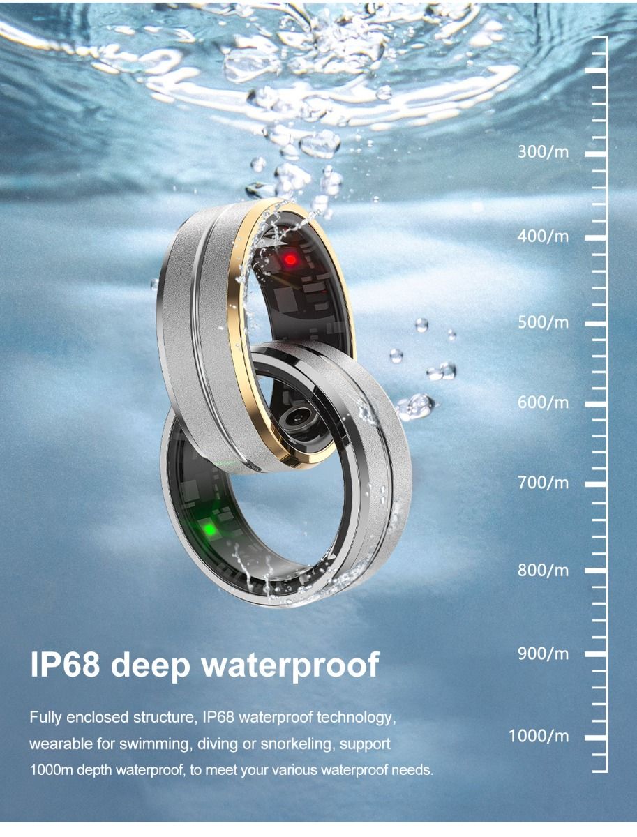 Anillo Inteligente Multifuncional entusiasta fitness y salud oxígeno en sangre tecnología portátil elegancia