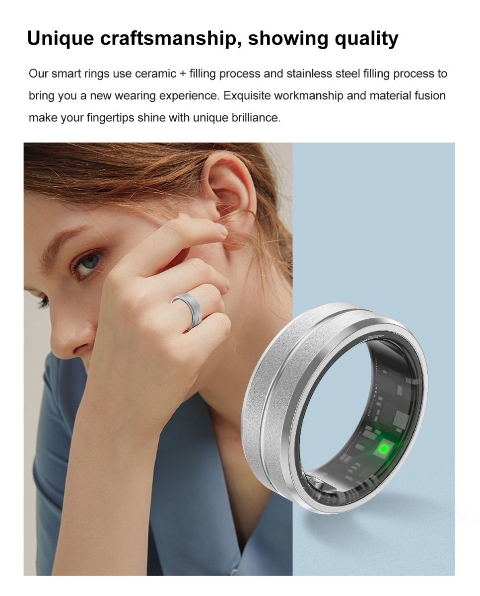 Anillo Inteligente Multifuncional entusiasta fitness y salud oxígeno en sangre tecnología portátil elegancia