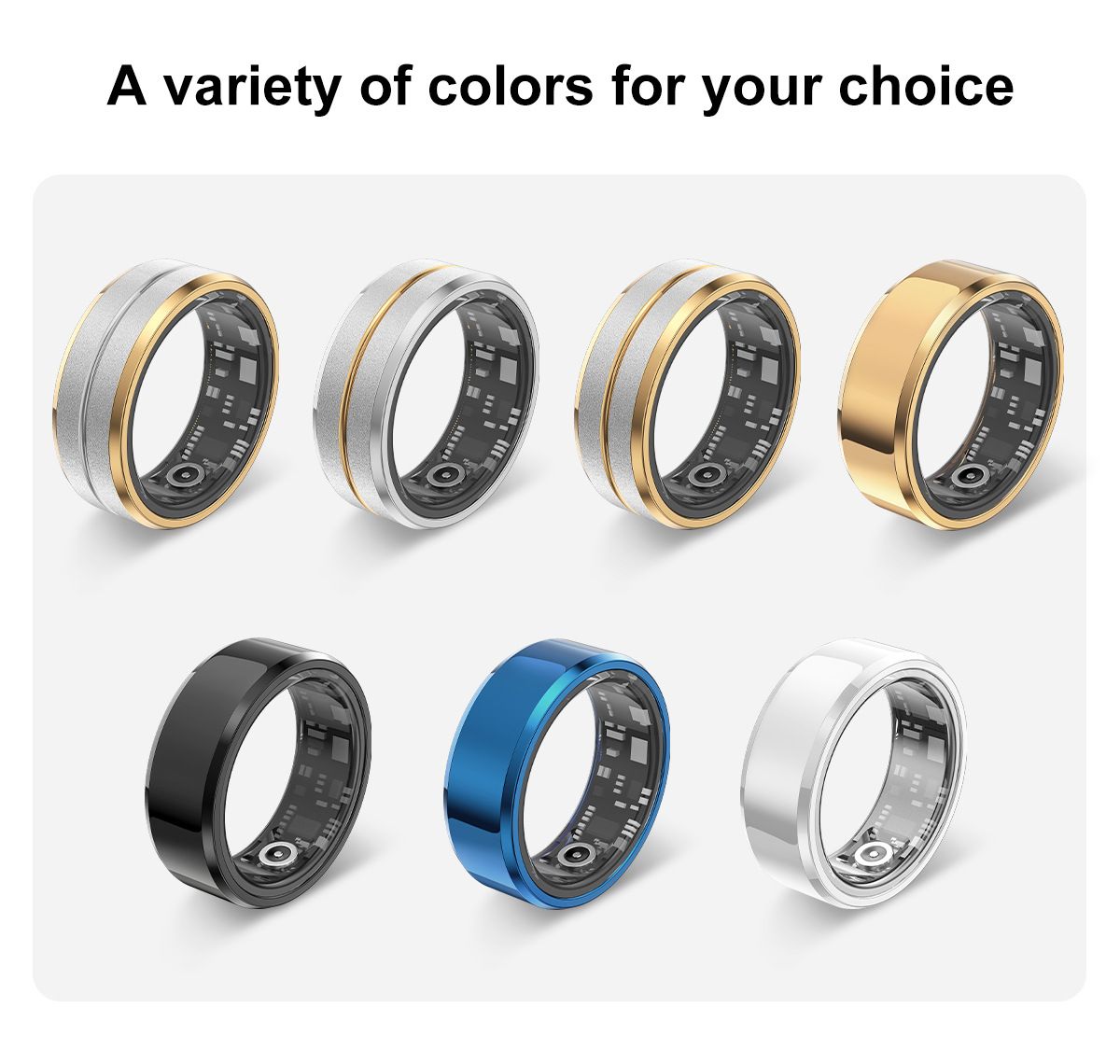 Anillo Inteligente Multifuncional entusiasta fitness y salud oxígeno en sangre tecnología portátil elegancia