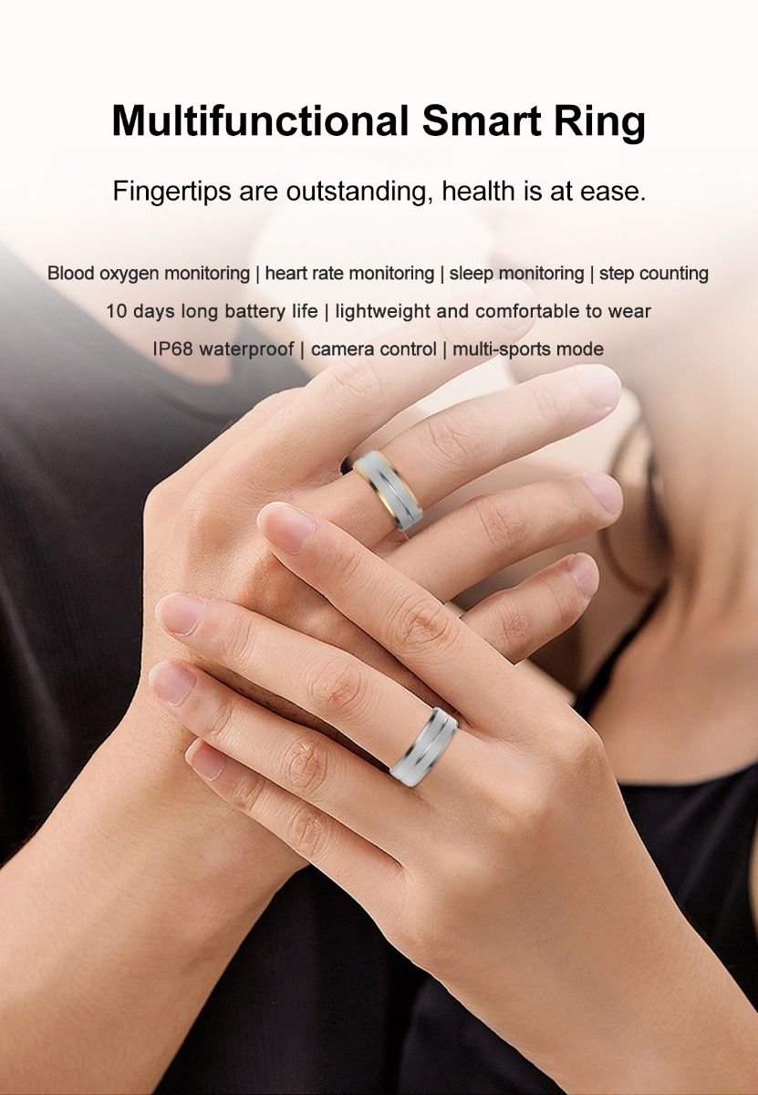Anillo Inteligente Multifuncional entusiasta fitness y salud oxígeno en sangre tecnología portátil elegancia