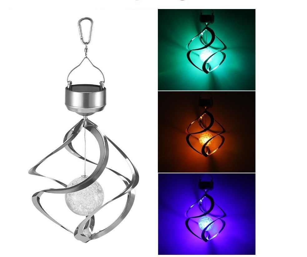 Encantadoras luces solares de decoración exterior, campanas de viento LED con cambio de color para fiestas en el jardín, diseño duradero.