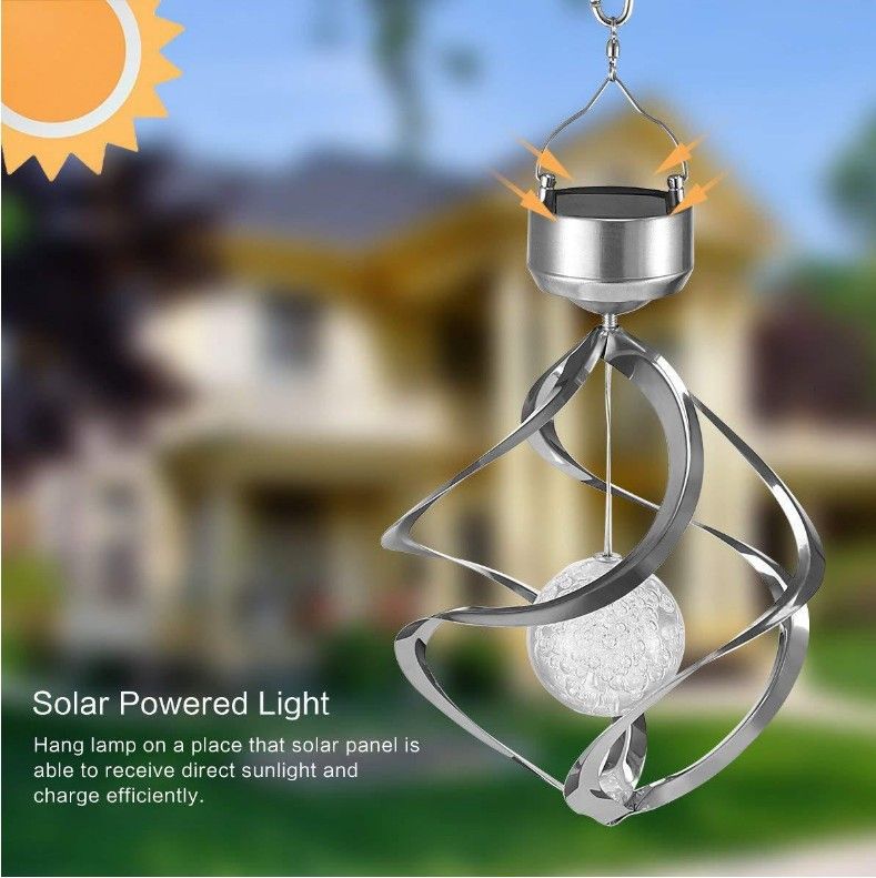 Encantadoras luces solares de decoración exterior, campanas de viento LED con cambio de color para fiestas en el jardín, diseño duradero.
