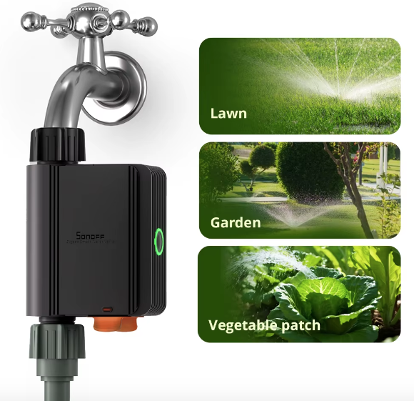 SONOFF SWV Zigbee 3.0 Válvula de Agua Inteligente Riego Automatizado Eficiente eWeLink Alexa Google Instalación Fácil