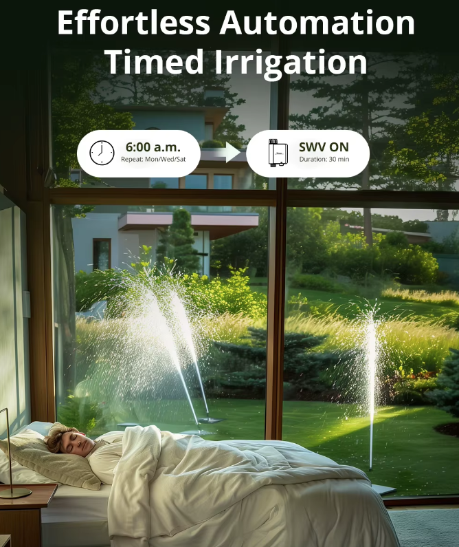 SONOFF SWV Zigbee 3.0 Válvula de Agua Inteligente Riego Automatizado Eficiente eWeLink Alexa Google Instalación Fácil