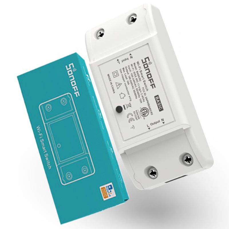 Módulo de interruptor WiFi SONOFF Basic R2 con control por voz para iluminación inteligente del hogar compatible con Alexa y Google