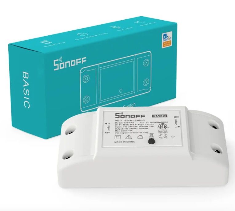 Módulo de interruptor WiFi SONOFF Basic R2 con control por voz para iluminación inteligente del hogar compatible con Alexa y Google